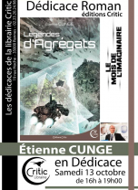 Dédicace roman - Éditions Critic : Étienne Cunge